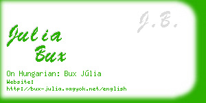 julia bux business card